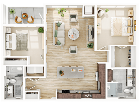 C2 Floor Plan at The Mera, St Louis Park, 55426